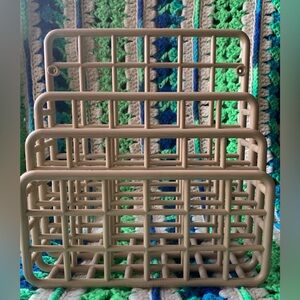 Yaffa Basic Line Mini Catch-All Organizer Light Tan Beige Plastic 80s 1983